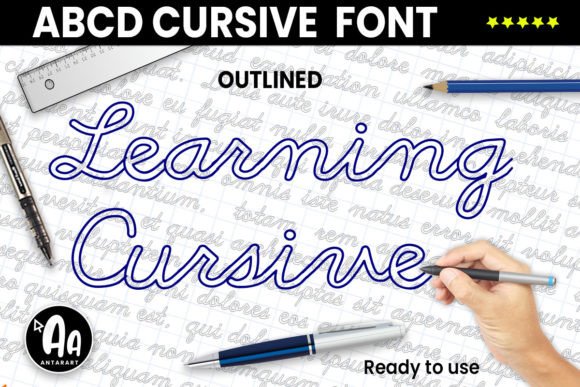 Abcd Cursive Outlined: A Handwritten Font for Business