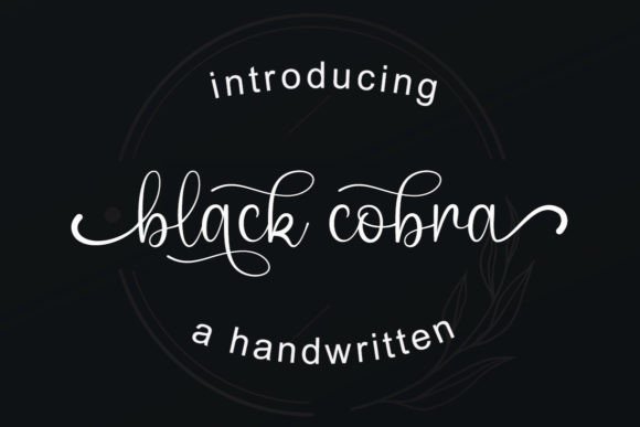 Black Cobra: A Bold Script Font for Editorial Design