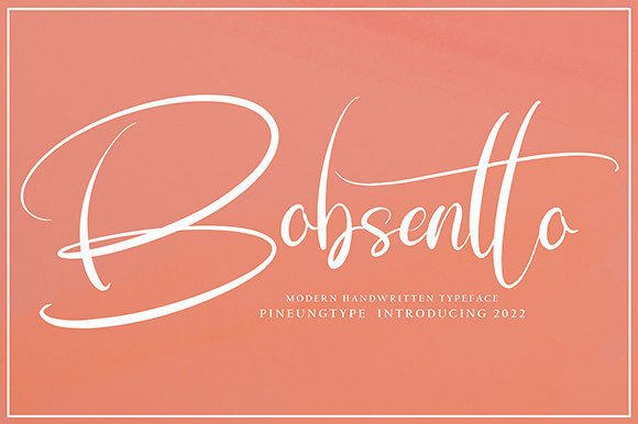 Bobsentto: A Fresh Handwritten Font for Polished Branding