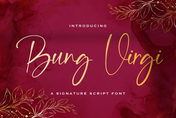 Bung Virgi: A Handwritten Font for Small Business Branding