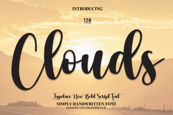 Clouds: A Magical Script Font for Crafters and Product Makers