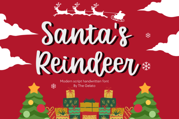 Santa s Reindeer: A Festive Script Font for Editorial Design