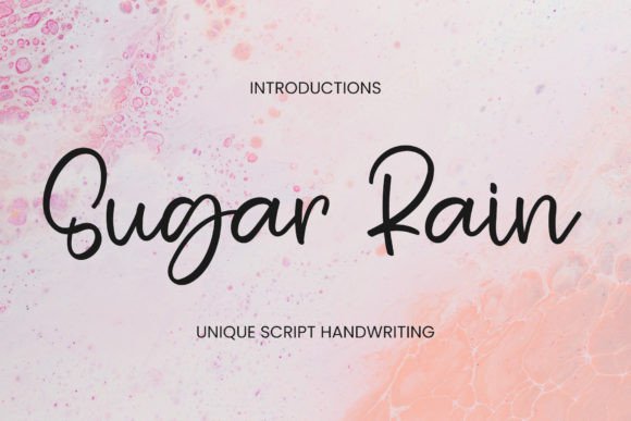 Sugar Rain: A Timeless Handwritten Font for Editorial Design
