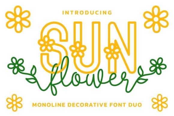 Sun Flower Duo: A Cheerful Font Pairing for Handmade Labels & Creative Designs