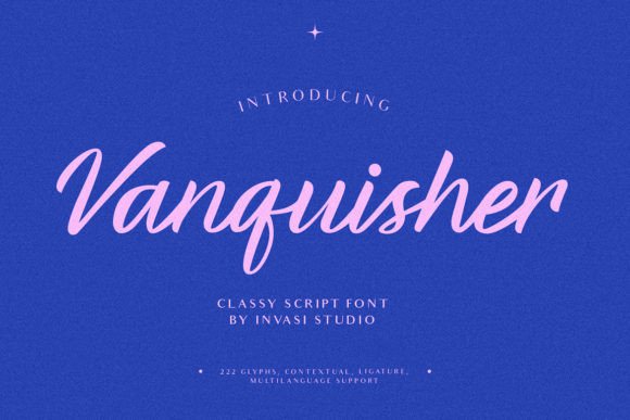 Vanquisher: The Elegant Script Font That Elevates Small Business Branding